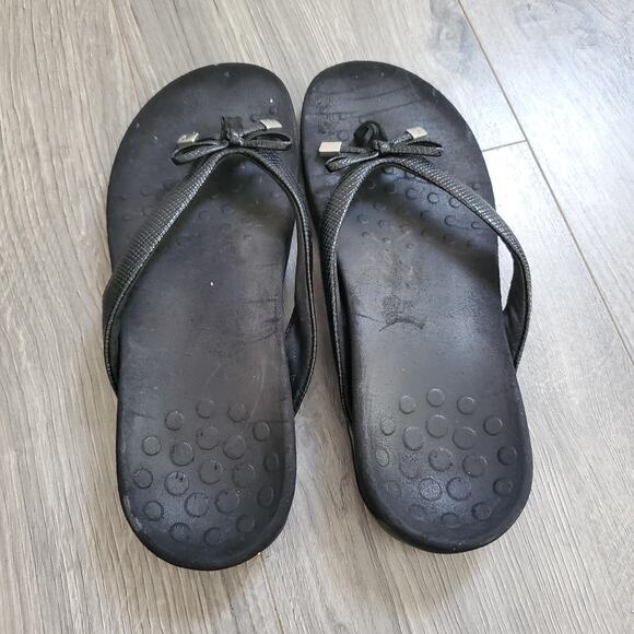 Vionic Shoes Womens Size 8 Thong Sandals Bow Slip On Comfort Orthotic Flip Flops - Picture 4 of 8